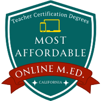 TCD Most Affordable MEd Programs California Badge